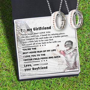 Baseball Couple Pendant Necklaces - Baseball - To My Girlfriend - I Love You - Gner13006