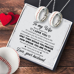 Baseball Couple Pendant Necklaces - Baseball - To My Wife - How Special You Are To Me - Gner15007