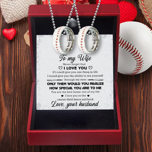Baseball Couple Pendant Necklaces - Baseball - To My Wife - How Special You Are To Me - Gner15007