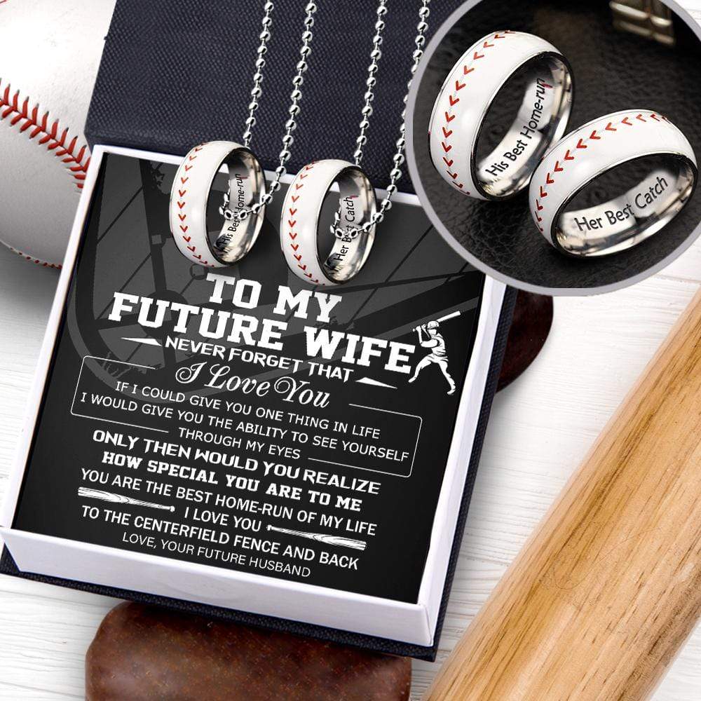 Baseball Couple Pendant Necklaces - To My Future Wife - If I Could Give You One Thing In My Life - Gner25002