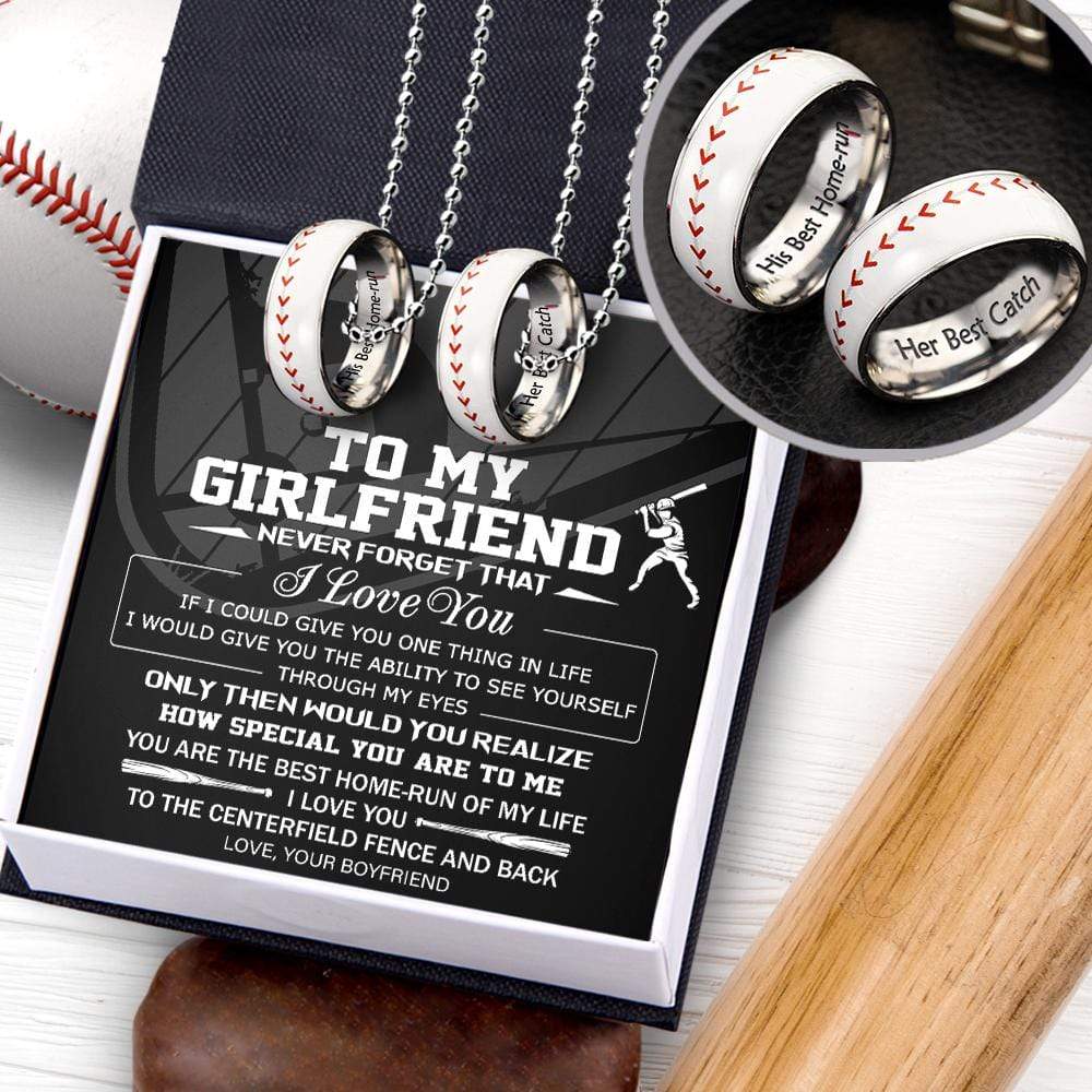 Baseball Couple Pendant Necklaces - To My Girlfriend - If I Could Give You One Thing In My Life - Gner13002