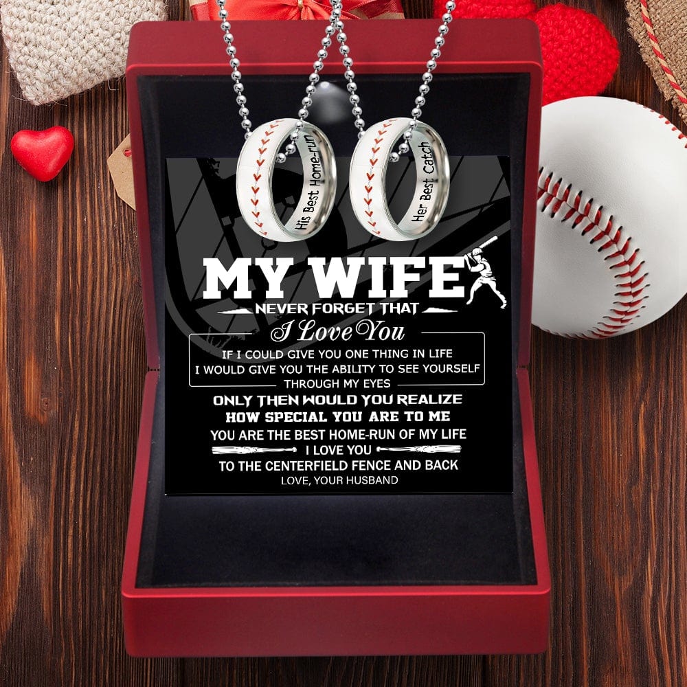 Baseball Couple Pendant Necklaces - To My Wife - If I Could Give You One Thing In My Life - Gner15002