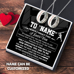 Baseball Couple Pendant Necklaces - To My Wife - If I Could Give You One Thing In My Life - Gner15002