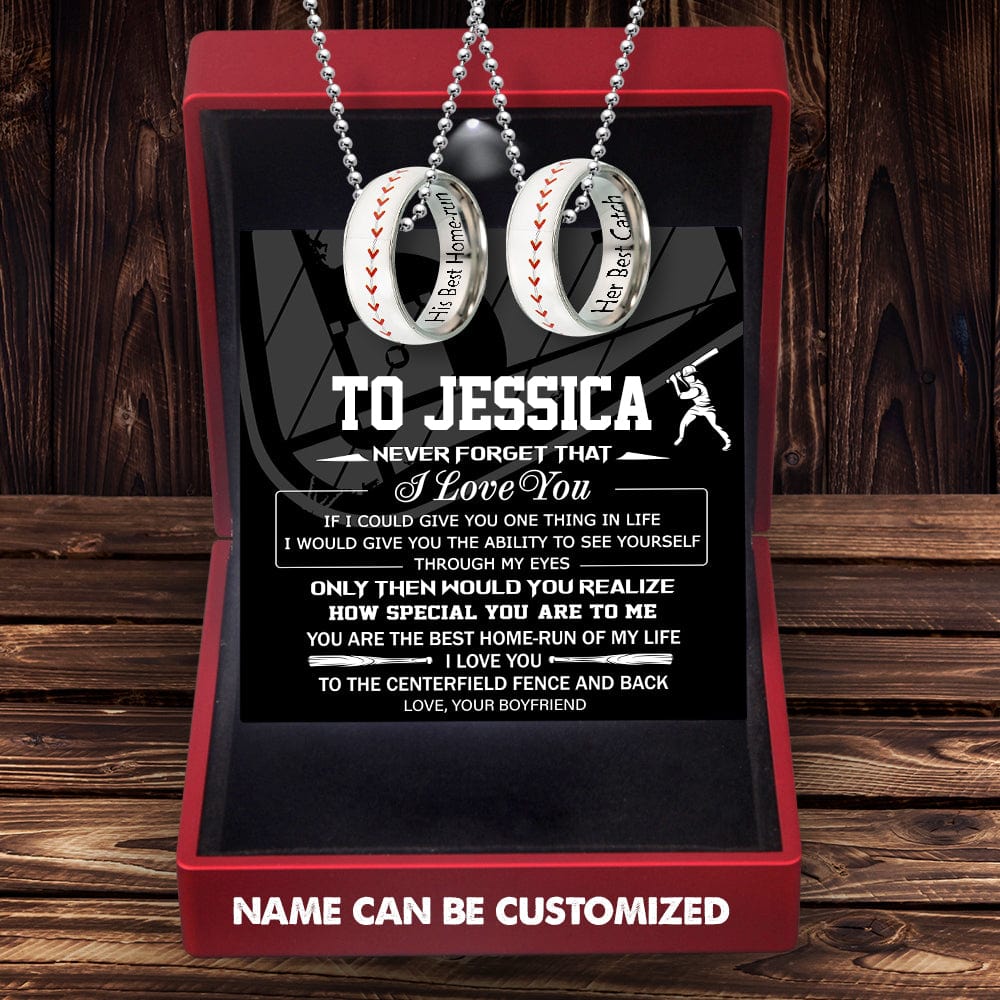 Baseball Couple Pendant Necklaces - To My Wife - If I Could Give You One Thing In My Life - Gner15002