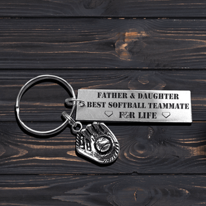 Baseball Glove Keychain - Baseball - To My Dad - From Daughter - You Are The Best Coach Of My Life - Gkax18009