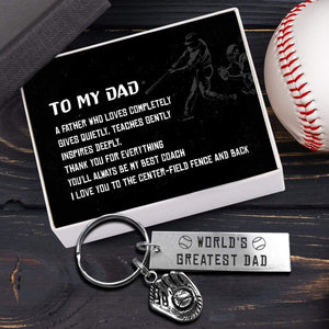 Baseball Glove Keychain - Baseball - To My Dad - You'll Always Be My Best Coach - Gkax18003