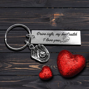 Baseball Glove Keychain - Baseball - To My Girlfriend - You Are The Best Catch Of My Life - Gkax13012