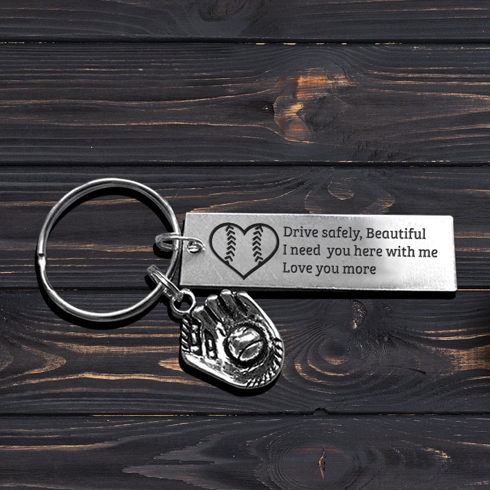 Baseball Glove Keychain - Baseball - To My Girlfriend - You Are The Best Home-run Of My Life - Gkax13011