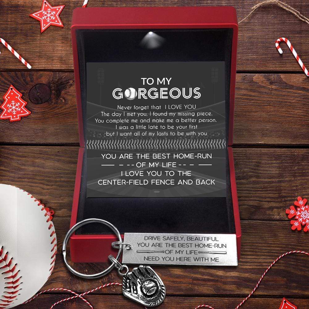 Baseball Glove Keychain - Baseball - To My Gorgeous - I Found My Missing Piece - Gkax13008