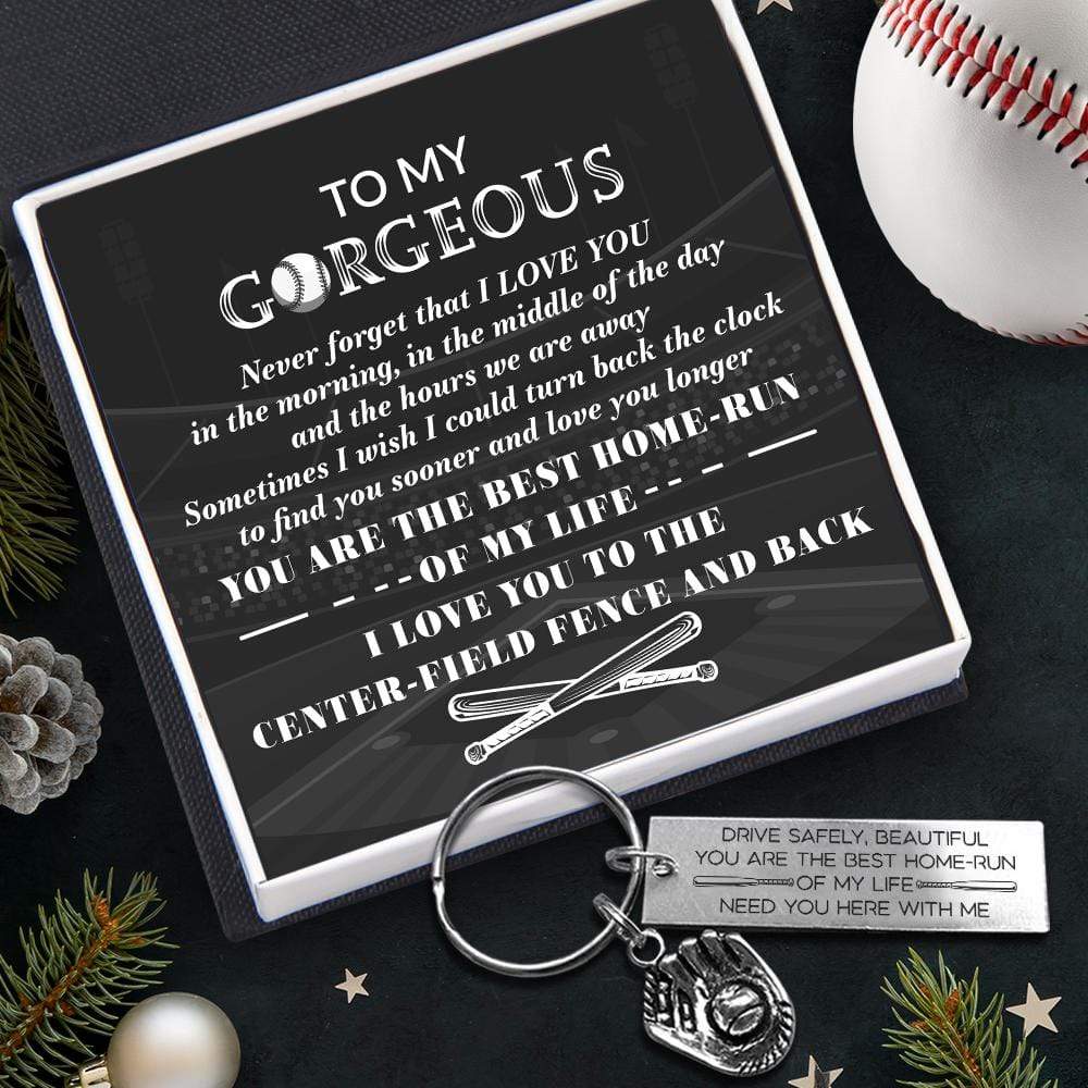 Baseball Glove Keychain - Baseball - To My Gorgeous - I Love You - Gkax13006