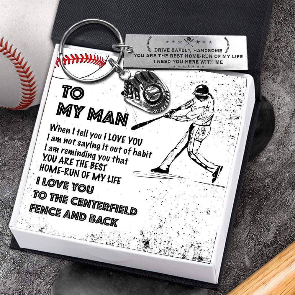 Baseball Glove Keychain - Baseball - To My Man - Drive safely, Handsome - Gkax26004