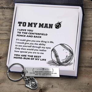 Baseball Glove Keychain - Baseball - To My Man - Need You Here With Me - Gkax26006