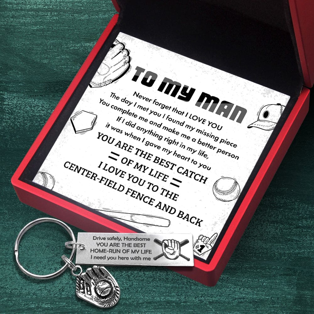 Baseball Glove Keychain - Baseball - To My Man - Never Forget That I Love You- Gkax26026