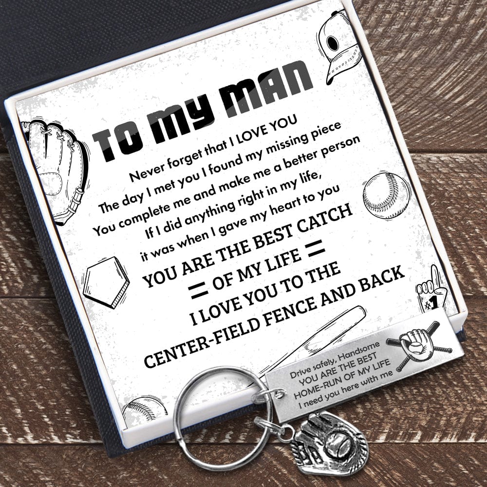 Baseball Glove Keychain - Baseball - To My Man - Never Forget That I Love You- Gkax26026