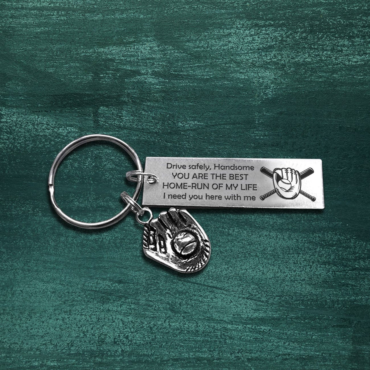 Baseball Glove Keychain - Baseball - To My Man - Never Forget That I Love You- Gkax26026