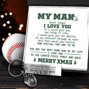 Baseball Glove Keychain - Baseball - To My Man - You Are The Best Catch Of My Life - Gkax26029