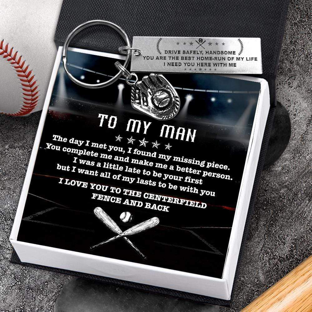 Baseball Glove Keychain - Baseball - To My Man - You Are The Best Home-Run Of My Life - Gkax26005