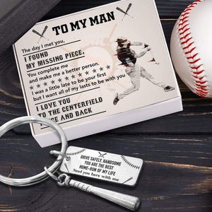 Baseball Glove Keychain - Baseball - To My Man - You Complete Me And Make Me A Better Person - Gkax26007