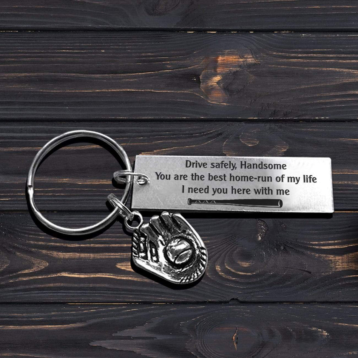 Baseball Glove Keychain - Baseball - To My Man - You Complete Me And Make Me A Better Person - Gkax26012