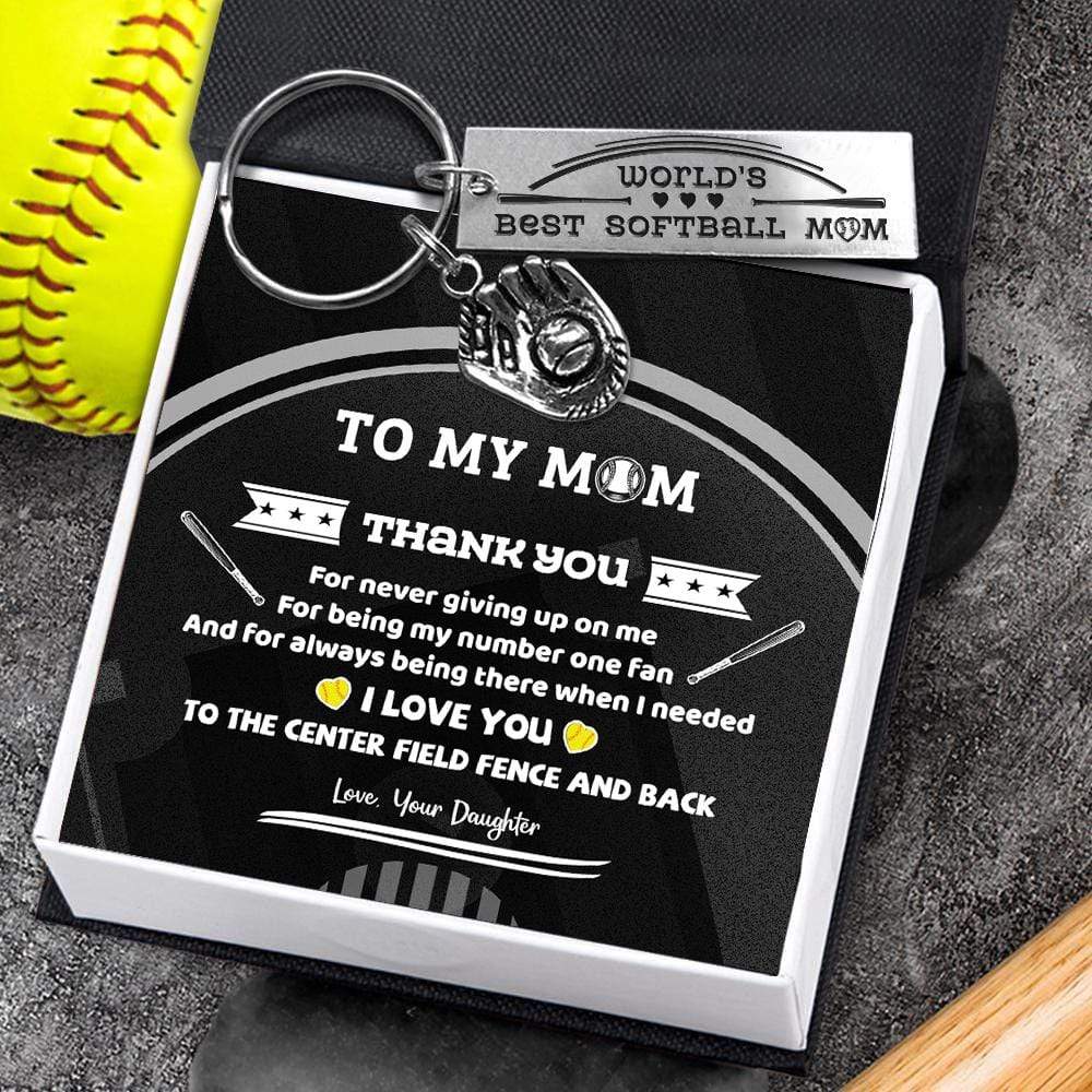 Baseball Glove Keychain - Baseball - To My Mom - World's Best Baseball Mom - Gkax19002