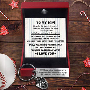 Baseball Glove Keychain - Baseball - To My Son - I Love You - Gkax16004