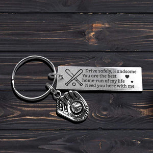 Baseball Glove Keychain - Baseball - To My Son - I Will Always In Front Of You To Cheer You On - Gkax16003