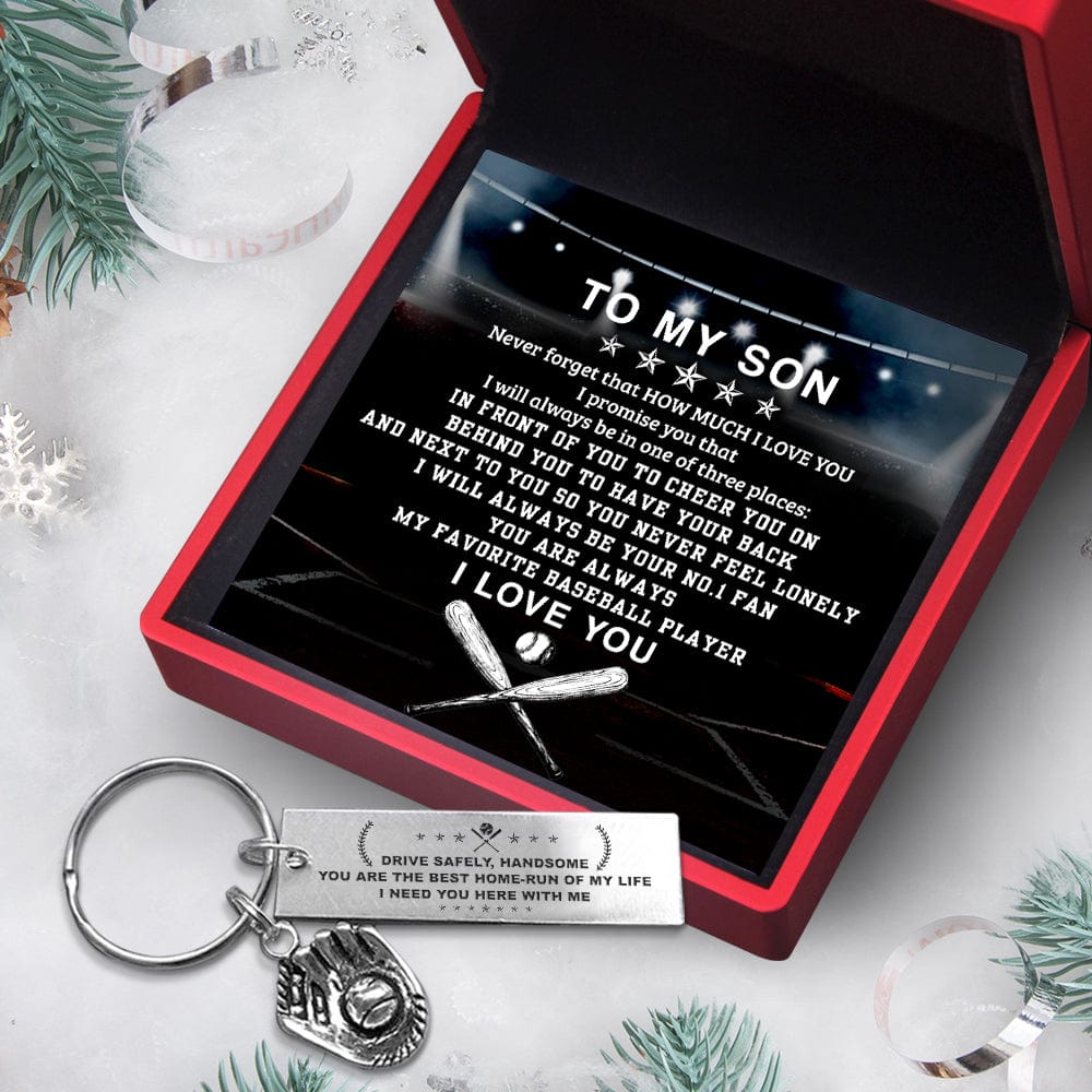 Baseball Glove Keychain - Baseball - To My Son - Never Forget That How Much I Love You - Gkax16007