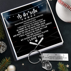 Baseball Glove Keychain - Baseball - To My Son - Never Forget That How Much I Love You - Gkax16007
