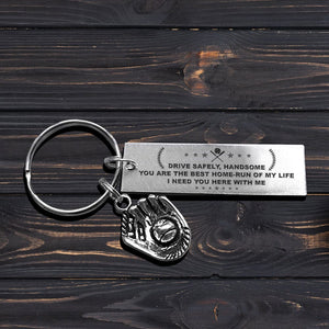 Baseball Glove Keychain - Baseball - To My Son - Never Forget That How Much I Love You - Gkax16007