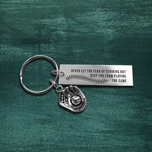 Baseball Glove Keychain - Baseball - To My Son - Never Forget That How Much I Love You- Gkax16010