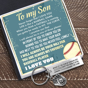 Baseball Glove Keychain - Baseball - To My Son - You Are Always My Favorite Baseball Player- Gkax16011