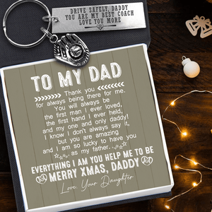 Baseball Glove Keychain - Softball - To My Dad - Thank You For Always Being There For Me - Gkax18012
