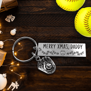 Baseball Glove Keychain - Softball - To My Dad - Thank You For Everything - Gkax18015