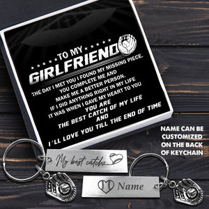 Baseball Glove Keychain - To My Girlfriend - The Day I Met You I Found My Missing Piece - Gkax13001