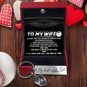 Baseball Glove Keychain - To My Wife - The Day I Met You I Found My Missing Piece - Gkax15001