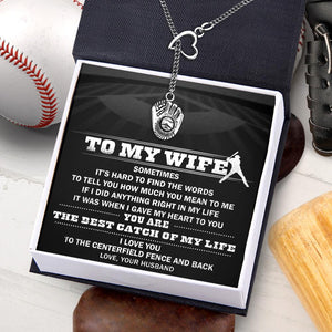 Baseball Glove Necklace - To My Wife - How Much You Mean To Me - Gnda15001