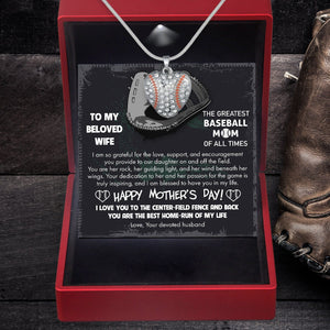 Baseball Heart Necklace - Baseball - To My Beloved Wife - You Are The Best Home-run Of My Life - Gnd15023