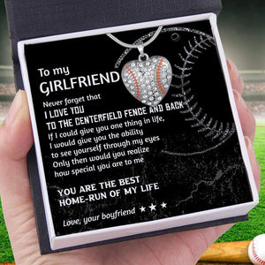 Baseball Heart Necklace - Baseball - To My Girlfriend - How Special You Are To Me - Gnd13004