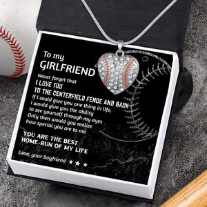 Baseball Heart Necklace - Baseball - To My Girlfriend - How Special You Are To Me - Gnd13004