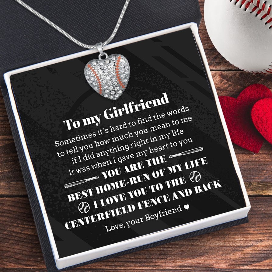 Baseball Heart Necklace - Baseball - To My Girlfriend - I Gave My Heart To You - Gnd13019