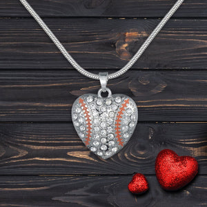 Baseball Heart Necklace - Baseball - To My Girlfriend - I Gave My Heart To You - Gnd13019