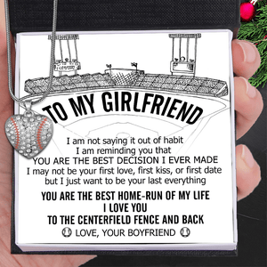 Baseball Heart Necklace - Baseball - To My Girlfriend - When I Tell You I Love You - Gnd13013