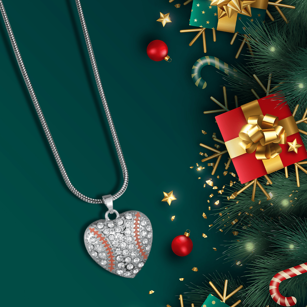 Baseball Heart Necklace - Baseball - To My Gorgeous - I Will Hook Up With No One But You - Gnd13008