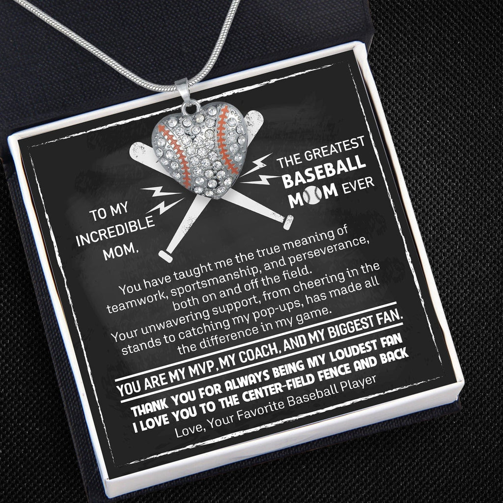 Baseball Heart Necklace - Baseball - to My Mom - Thank You for Not Giving Up on Me When I Didn't Win - Gnd19009 Standard Box