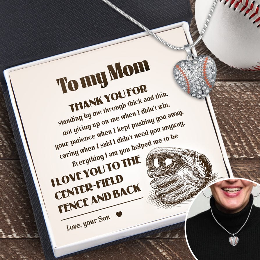 Baseball Heart Necklace - Baseball - To My Mom - Thank You For Not Giving Up On Me When I Didn't Win - Gnd19010