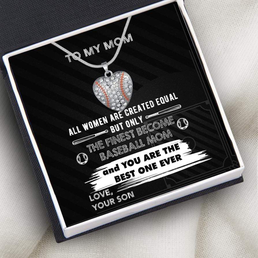 Baseball Heart Necklace - Baseball- To My Mom - You Are The Best One Ever - Gnd19002