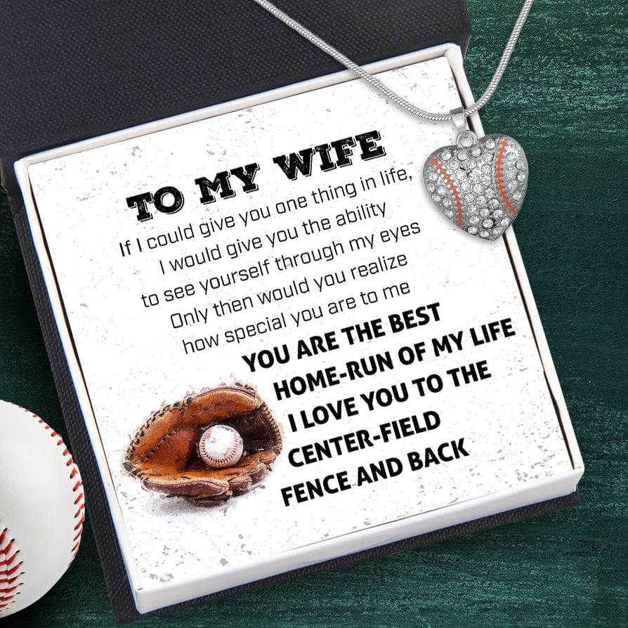 Baseball Heart Necklace - Baseball - To My Wife - How Special You Are To Me - Gnd15013