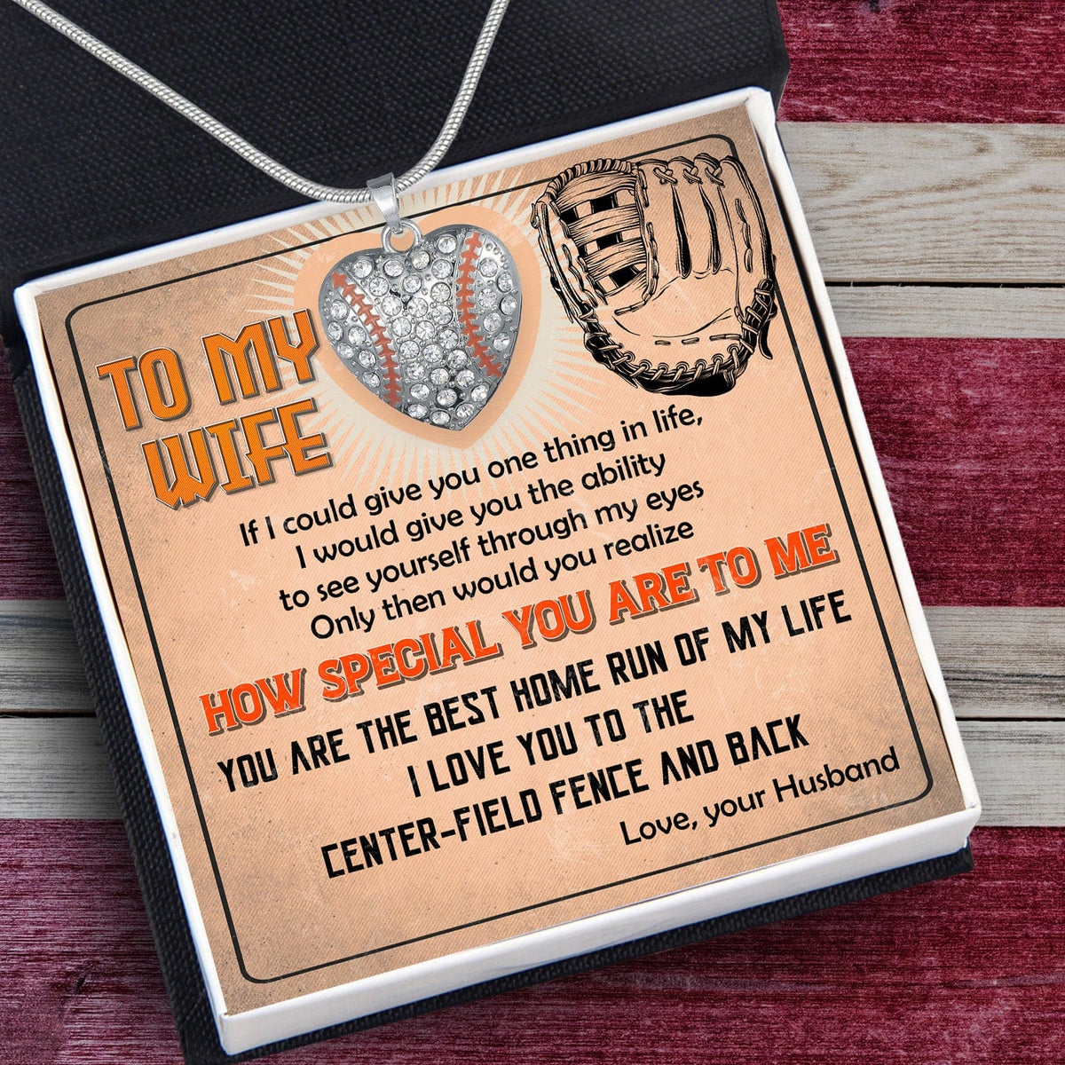 Baseball Heart Necklace - Baseball - To My Wife - How Special You Are To Me - Gnd15021