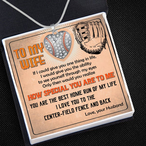 Baseball Heart Necklace - Baseball - To My Wife - How Special You Are To Me - Gnd15021
