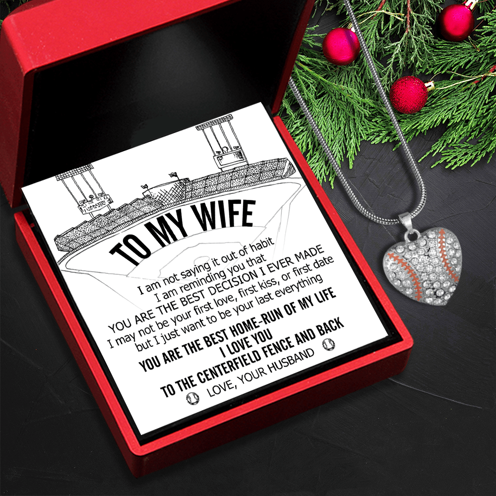 Baseball Heart Necklace - Baseball - To My Wife - I Just Want To Be Your Last Everything - Gnd15009